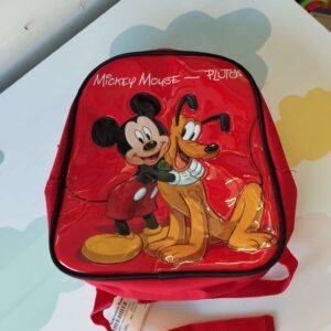 Zainetto rosso Topolino e Pluto