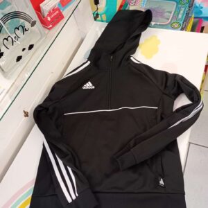 Felpa tecnica nera Adidas 11/12 anni